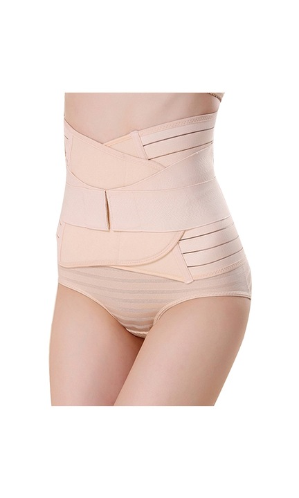 Centura abdominala postnatala dublu reglabila, marime universala, Beige