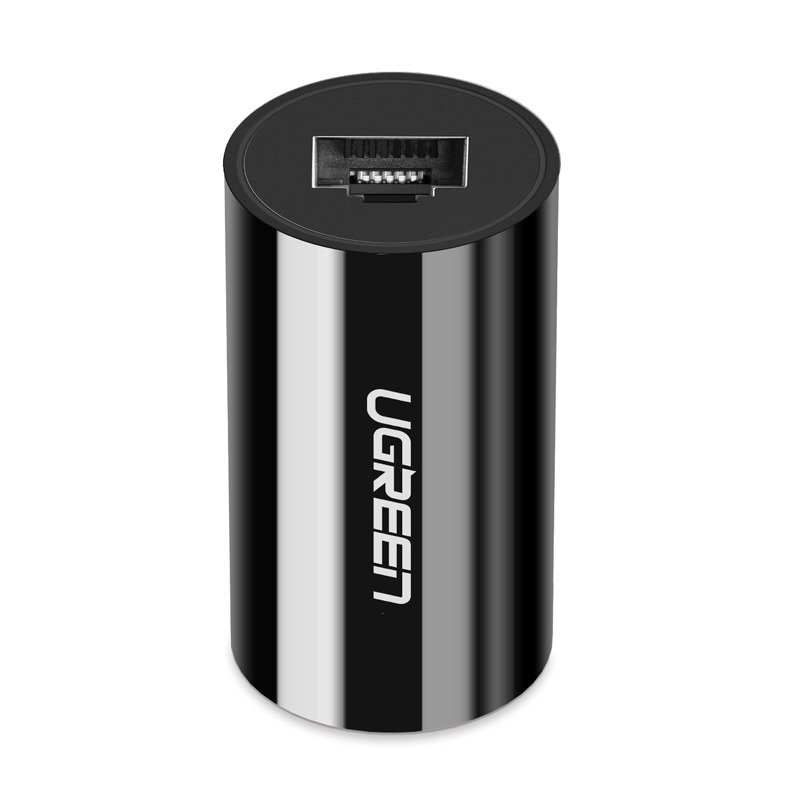 Conector adaptor UGREEN RJ45 cu protectie impotriva trasnetului, Negru