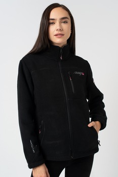 Geographical Norway, Bluza sport din fleece, cu fermoar Uzele, Negru Geographical Norway, Bluza sport din fleece, cu fermoar Uzele, Negru