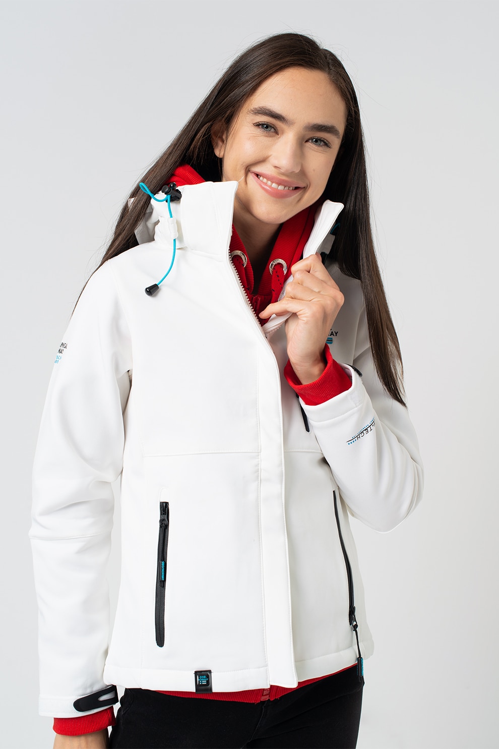 Giacca Softshell Geographical Norway Giacca Softshell Donna Geographical Norway - Impermeabile, Antivento, Con Cappuccio Amovibile, Taglie S-XXL Softshell Con Cappuccio Staccabile - 6