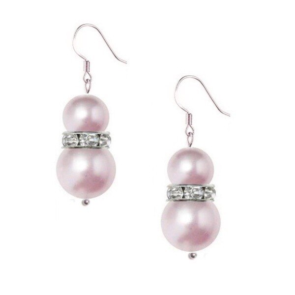 Cercei Duo Star Perle Naturale Lavanda