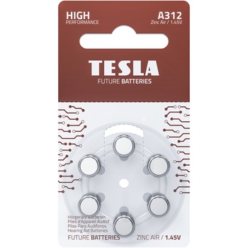Baterii aparat auditiv Tesla A312, Zinc Air, 6 buc Baterii aparat auditiv Tesla A312, Zinc Air, 6 buc
