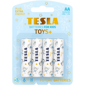 Baterii jucarii copii baieti Tesla AA, Alkaline, 4 buc