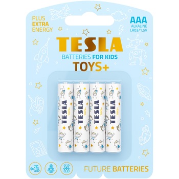 Baterii jucarii copii baieti Tesla AAA, Alkaline, 4 buc Baterii jucarii copii baieti Tesla AAA, Alkaline, 4 buc