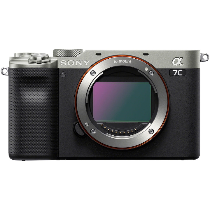 Aparat foto mirrorless Sony Alpha A7C, 24.2MP, Full-Frame, 4K, Body, Argintiu