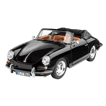 Automodel de construit Porsche 356 Cabrio 1:16 7043 Revell, 174 piese, Negru/Maro Automodel de construit Porsche 356 Cabrio 1:16 7043 Revell, 174 piese, Negru/Maro