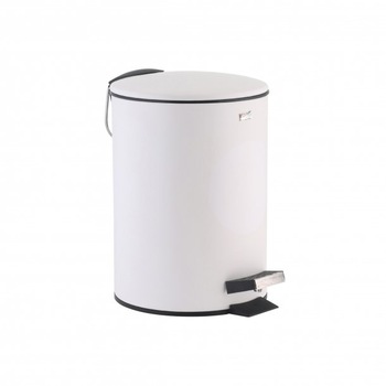 Cos de gunoi cu capac si pedala, Axentia, 3L, Metal Cos de gunoi cu capac si pedala, Axentia, 3L, Metal