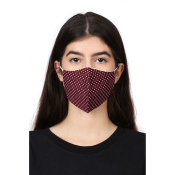 Masca de fata BE YOU, model buline, bordo, 1 buc Masca de fata BE YOU, model buline, bordo, 1 buc