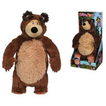 Jucarie de plus interactiva Simba - Masha and the Bear, Laughing Misha, 43cm Jucarie de plus interactiva Simba - Masha and the Bear, Laughing Misha, 43cm