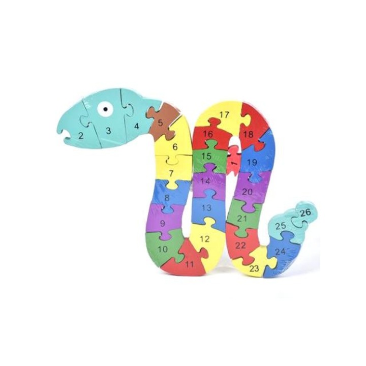 Magic Toys 899065 Számos fa oktató kígyós puzzle
