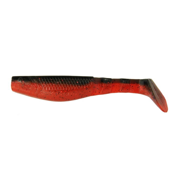 Set 5 buc Shad KP Original Shad 7.5cm, Black Japan Red