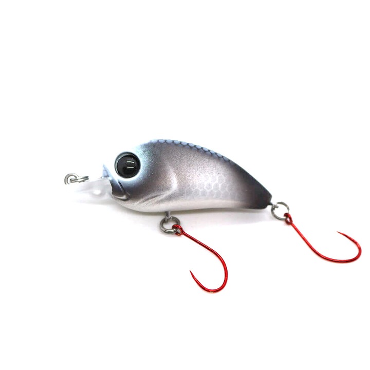 Vobler Damiki Deep Disco Trout-38, 3.8cm, 4.5gr, Floating, Matt Black White pentru pescuit la pastrav, clean sau biban
