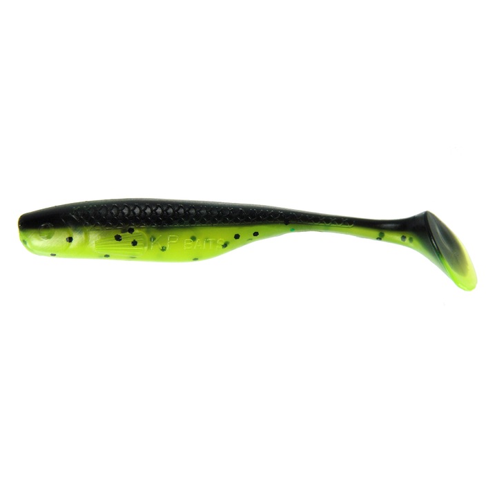 Set 5 buc Shad KP Lazy Shad 7.5cm, Black Lime