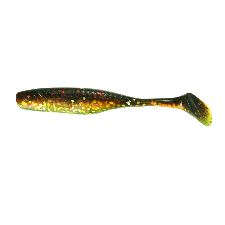 Set 5 buc Shad KP Lazy Shad 7.5cm, Motor Oil Gold