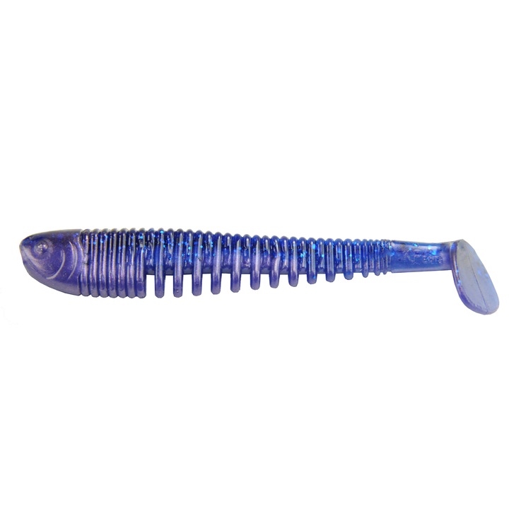 Set 5 buc Shad KP Skeleton Shad 7.5cm, Electric Junebug