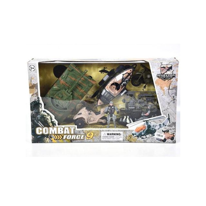 Magic Toys 1707178 Katonai játékszett tankkal, motorral és kiegészítőkkel