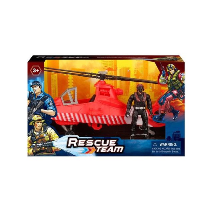 Magic Toys 3599788 Rescue Team tűzoltósági helikopter figurával