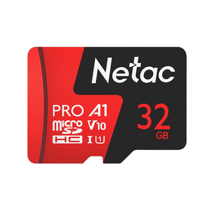 Карта памет Netac P500 Extreme Pro, 32G , Micro SDXC до 100MB/s, 667x, UHS-I , U3 V10, с адаптер