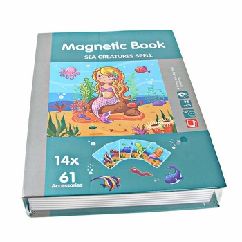 Carte educativa magnetica cu piese puzzle magnetice Sea, usor de transportat Carte educativa magnetica cu piese puzzle magnetice Sea, usor de transportat