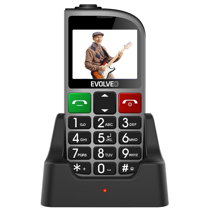Evolveo Easyphone EP-800 Kártyafüggetlen, Senior Mobiltelefon, Ezüst