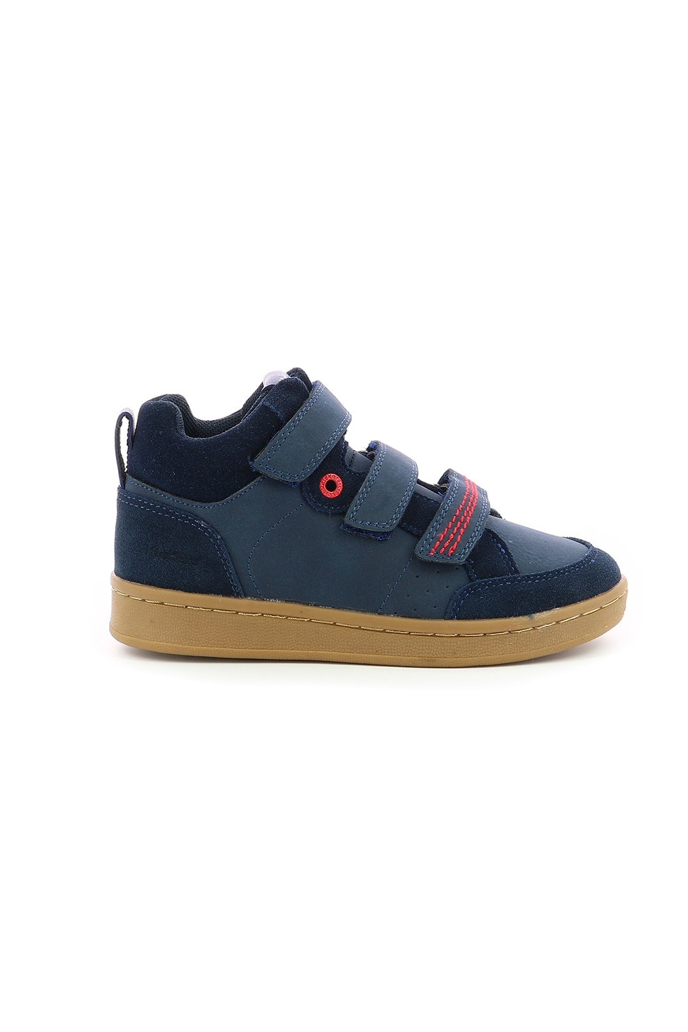 Kickers kids, Pantofi mid-high cu insertii de piele intoarsa