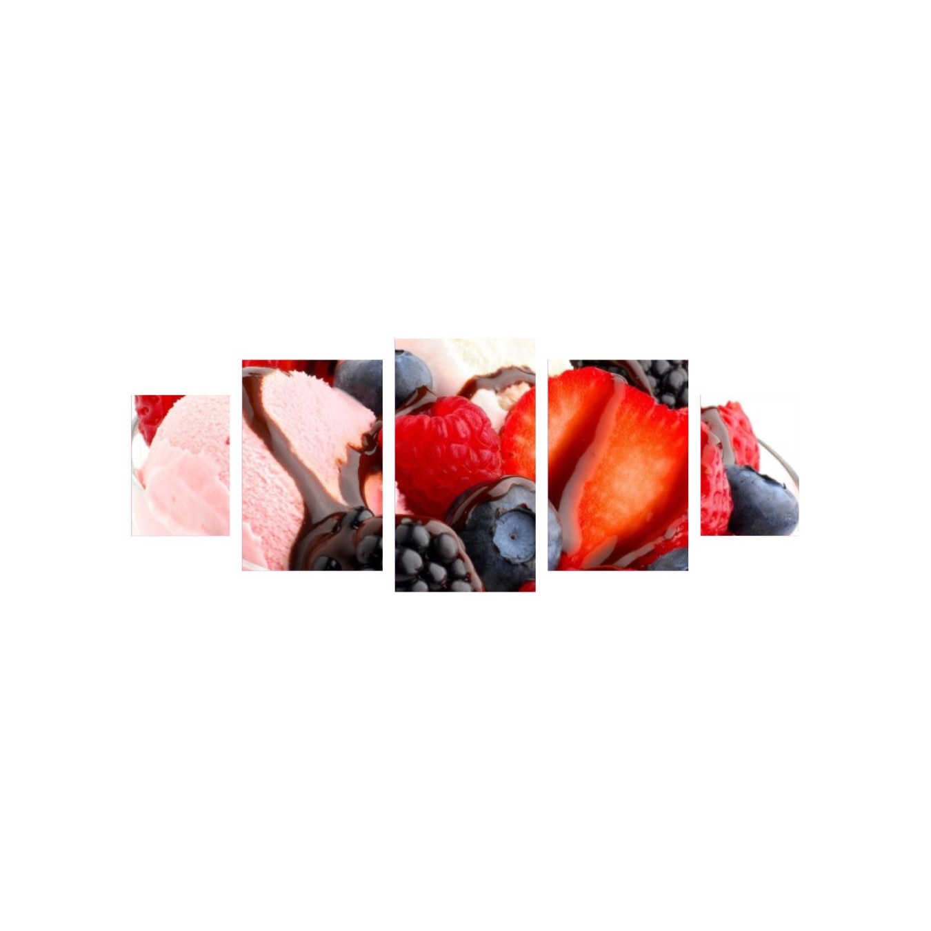 Tablou multicanvas 5 piese 220x90 cm, Food and Drinks model 51