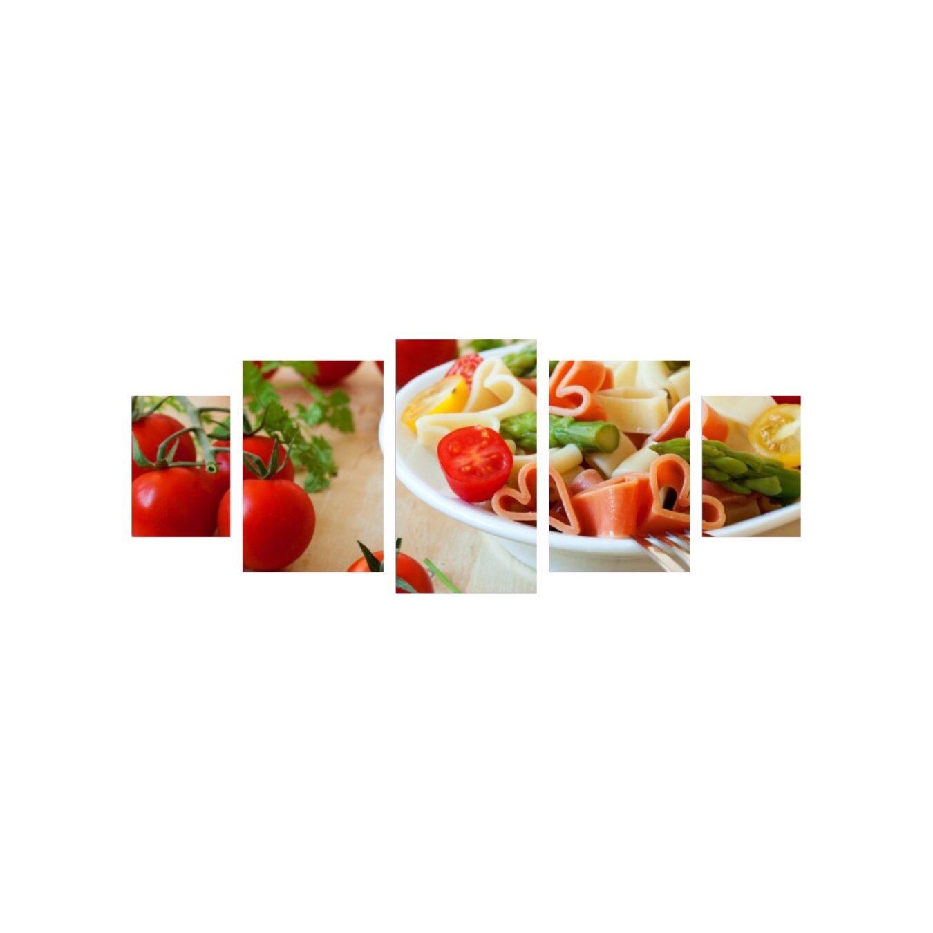 Tablou multicanvas 5 piese 220x90 cm, Food and Drinks model 56