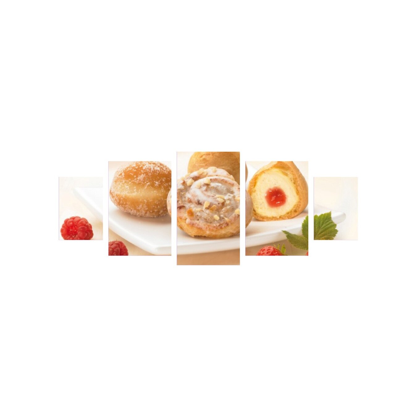 Tablou multicanvas 5 piese 220x90 cm, Food and Drinks model 94