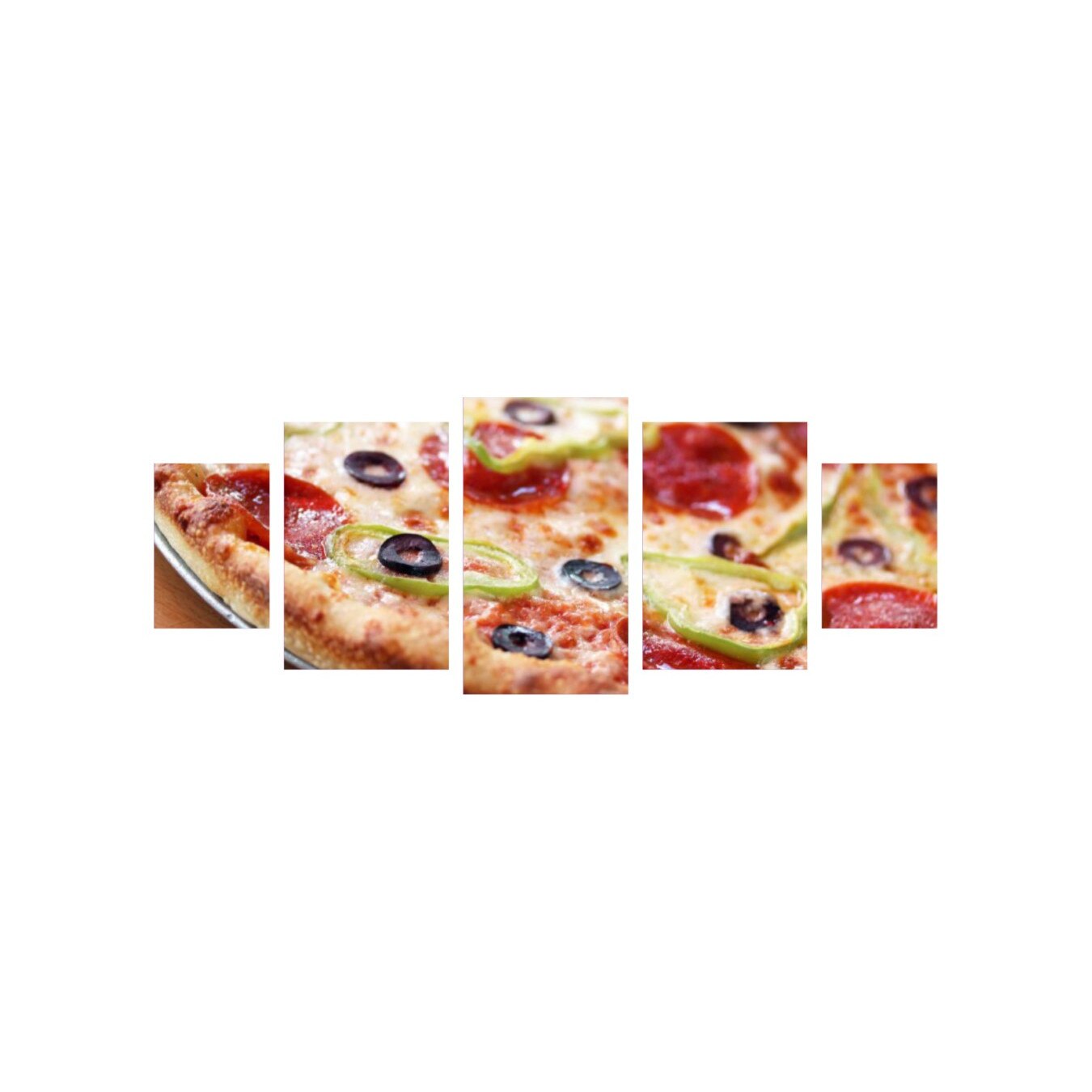 Tablou multicanvas 5 piese 220x90 cm, Food and Drinks model 22