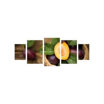 Tablou multicanvas 5 piese 220x90 cm, Food and Drinks model 106 Tablou multicanvas 5 piese 220x90 cm, Food and Drinks model 106