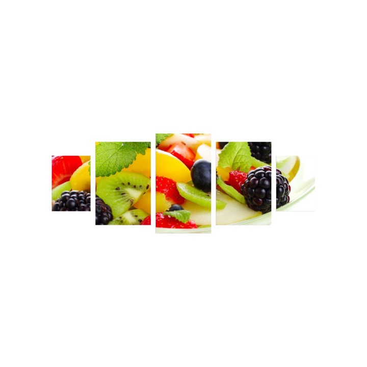 Мултиканава картина 5 части 220x90 см, Храни и напитки модел 114