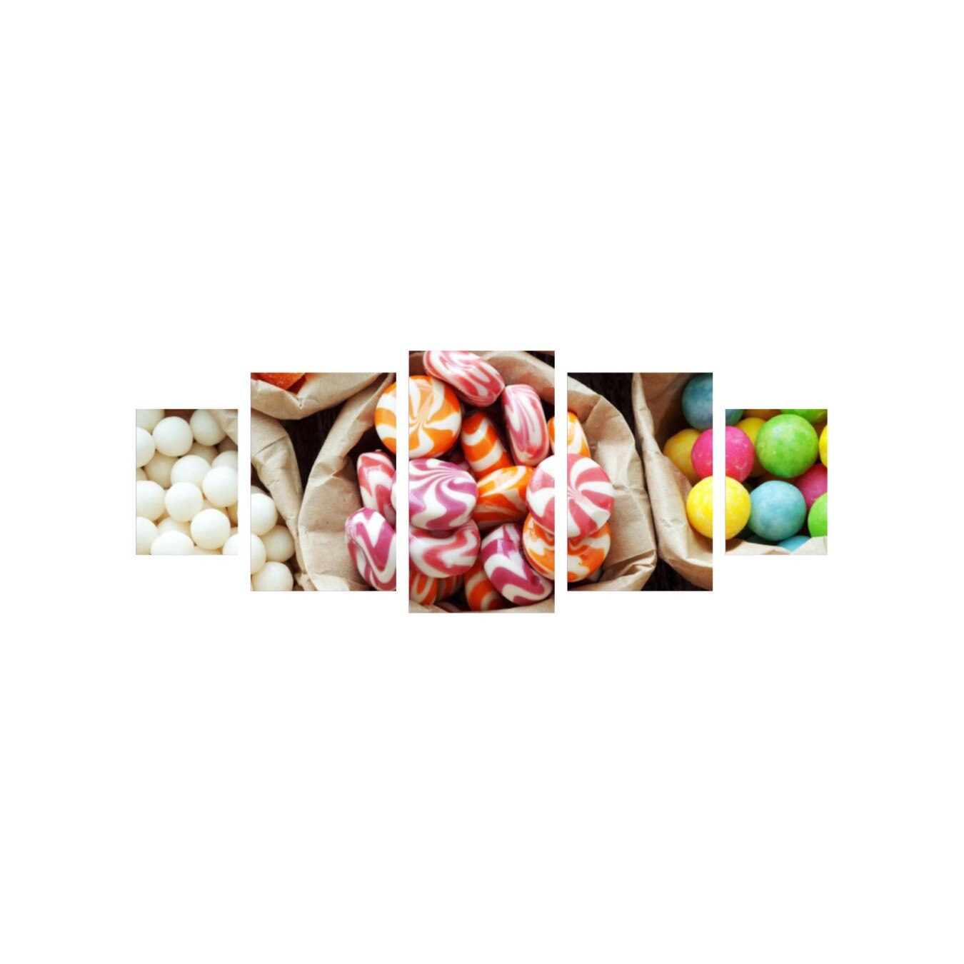 Tablou multicanvas 5 piese 220x90 cm, Food and Drinks model 132