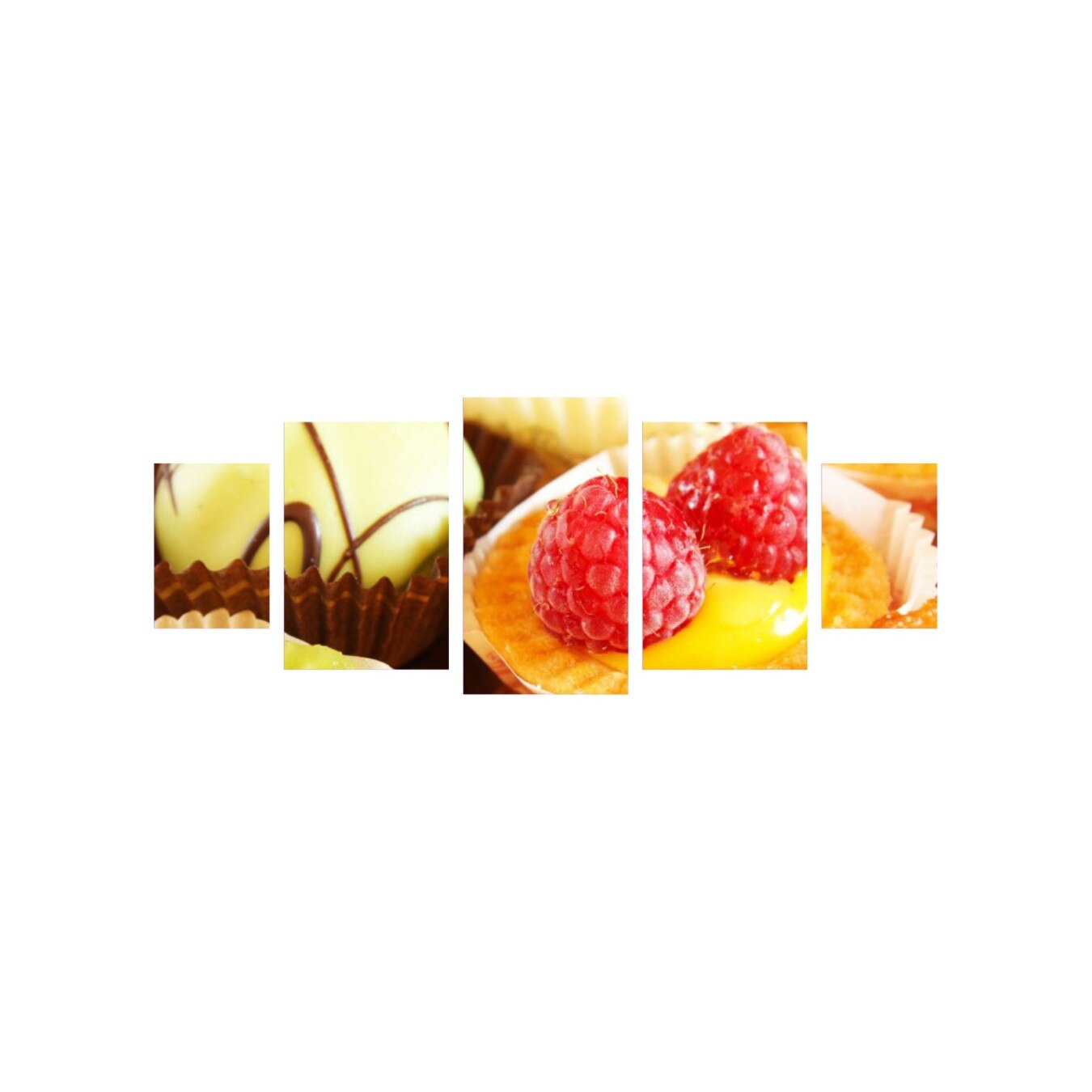 Tablou multicanvas 5 piese 220x90 cm, Food and Drinks model 137