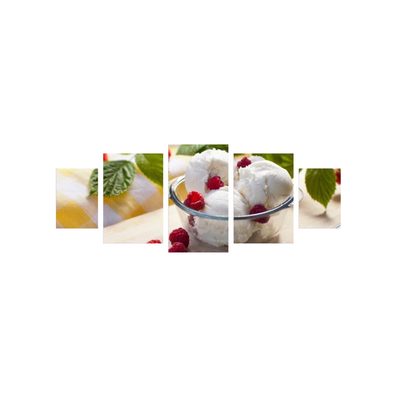 Tablou multicanvas 5 piese 220x90 cm, Food and Drinks model 131