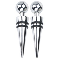 Set 2 dopuri Excellent sticla de vin, inox+silicon
