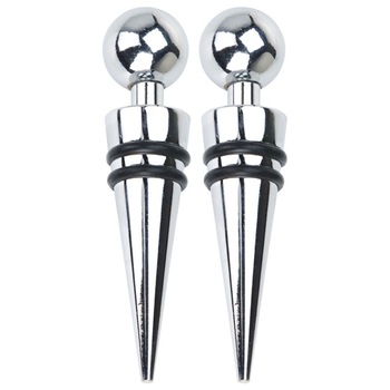 Set 2 dopuri Excellent sticla de vin, inox+silicon Set 2 dopuri Excellent sticla de vin, inox+silicon