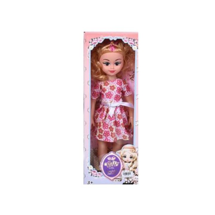 Magic Toys 716812 Divat baba virágos ruhában hanggal 46cm-es Többszínű