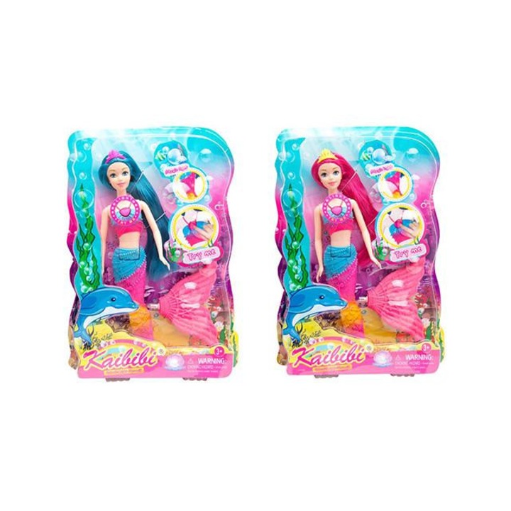 Magic Toys 1442932 Kaibibi sellő fénnyel, kétféle változatban Többszínű