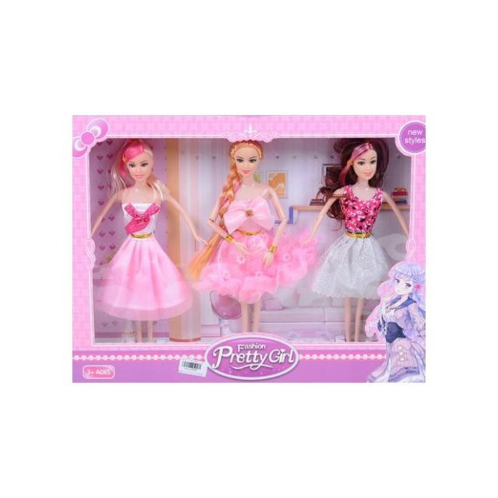 Magic Toys 2393875 Fashion Girl: 3db-os divat baba szett 30cm-es Többszínű