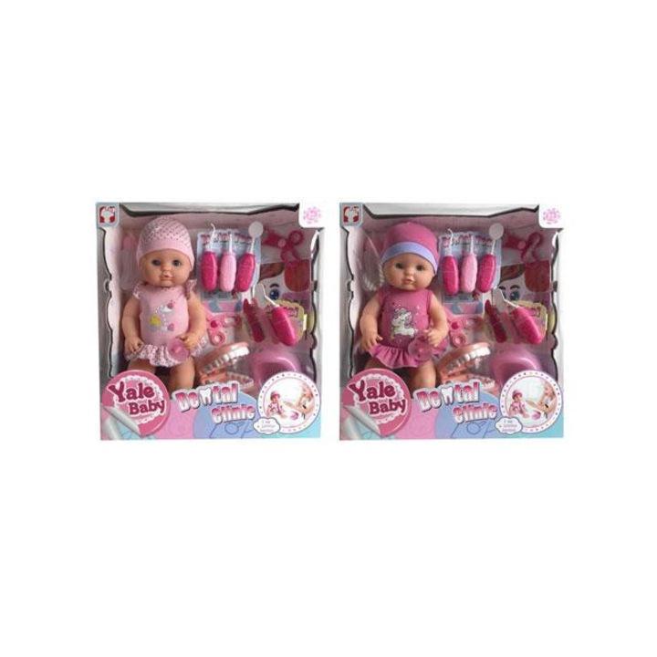 Magic Toys 2581616 Pisilős baba fogorvosi játékszettel kétféle változatban Többszínű