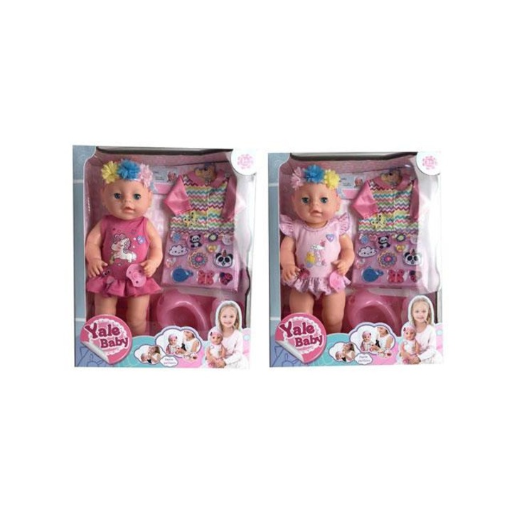 Magic Toys 2583054 Pisilős lány baba bilivel és kiegészítőkkel kétféle változatban Többszínű