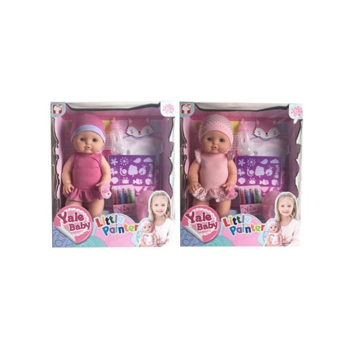 Magic Toys 2580800 Pisilő baba színezhető felsővel és kiegészítőkkel kétféle változatban Többszínű