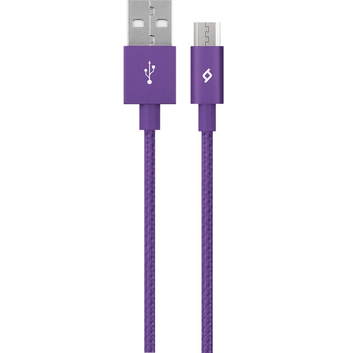 Кабел ttec, AlumiCable, Micro USB, Лилав