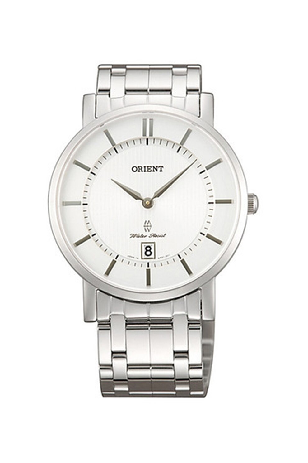 ORIENT, Ceas analog cu bratara metalica, Argintiu