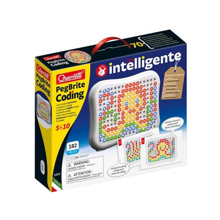 Quercetti 5018064 Quercetti: Peg Brite kódolás fejlesztő játék fényekkel
