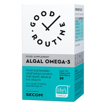 Supliment alimentar Algal Omega 3, 30 capsule Good Routine by Secom Supliment alimentar Algal Omega 3, 30 capsule Good Routine by Secom