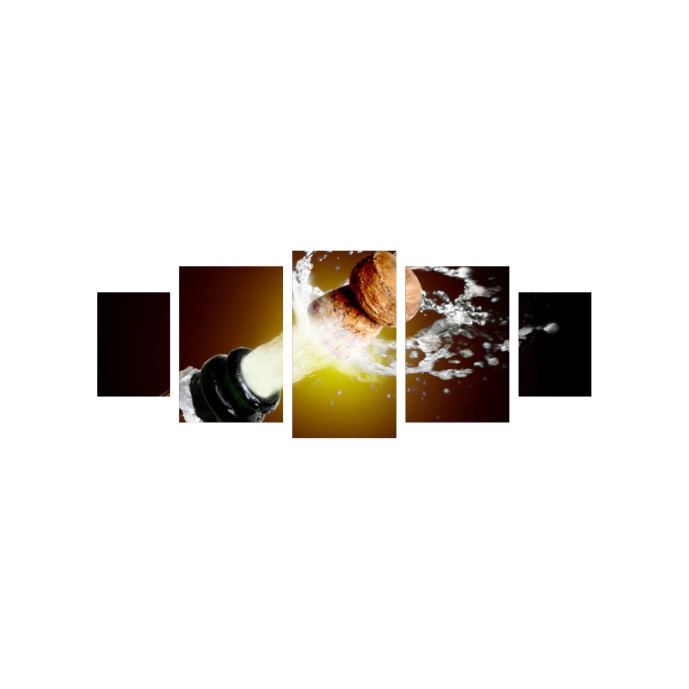 Tablou multicanvas 5 piese 220x90 cm, Food and Drinks model 232