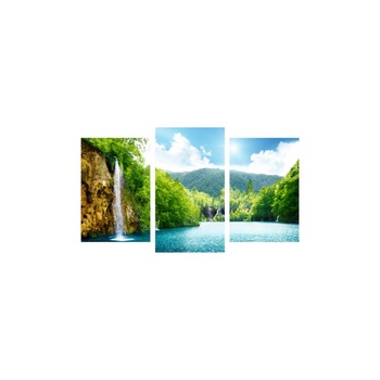 Tablou multicanvas 3 piese 150x90 cm, Natura model 1 Tablou multicanvas 3 piese 150x90 cm, Natura model 1
