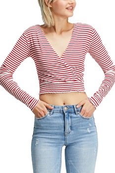 Bluza, Stradivarius, Alb/Rosu, Alb/Rosu Bluza, Stradivarius, Alb/Rosu, Alb/Rosu