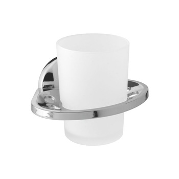 Suport periute dinti + pahar de baie - colectia 100 German Inox , suport cromat, sticla securizata, montaj pe perete, rezistenta si design Suport periute dinti + pahar de baie - colectia 100 German Inox , suport cromat, sticla securizata, montaj pe perete, rezistenta si design